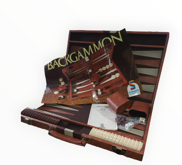 Schmidt International – Backgammon Legespiel im Kunstlederkoffer