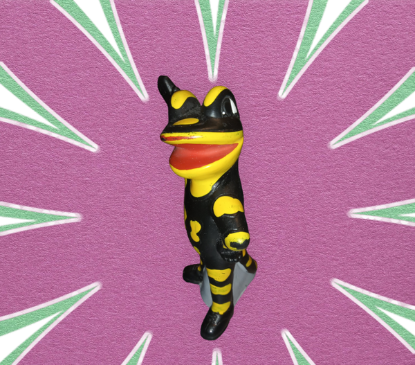 SALAMANDER Werbefigur LURCHI groß 12 cm 70er Jahre Kult
