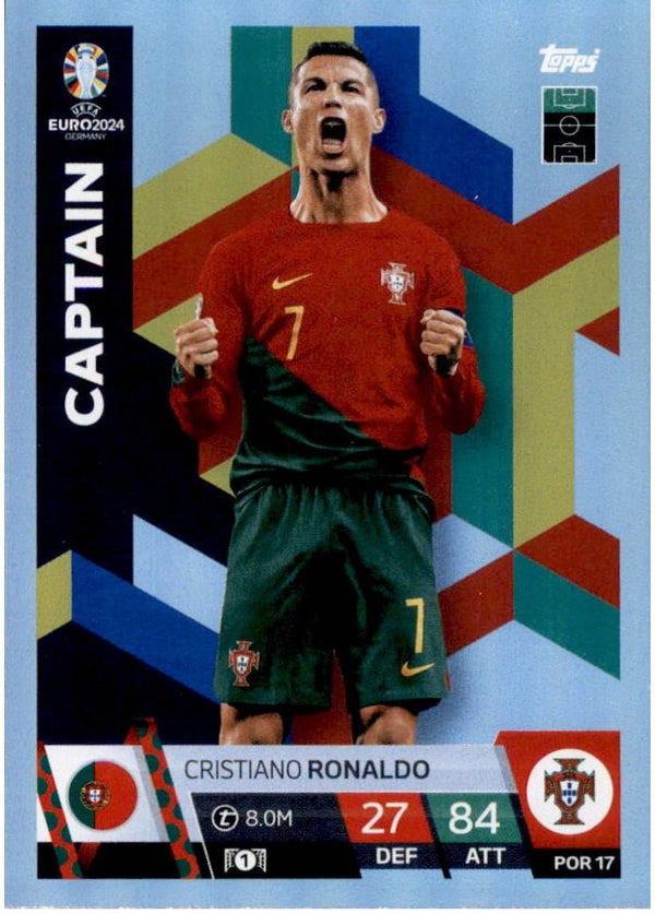 POR 17 - Cristiano Ronaldo - Captain - TOPPS UEFA EURO 2024 Match Attax