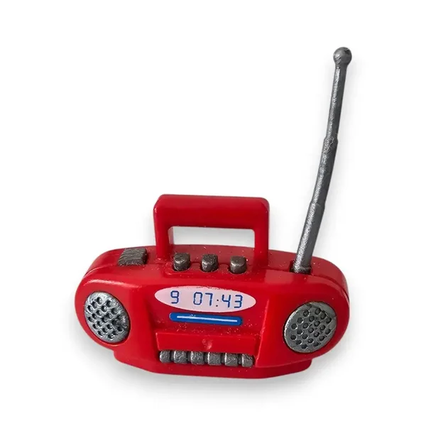 Rotes Radio Kassettenrekorder Tragbarer