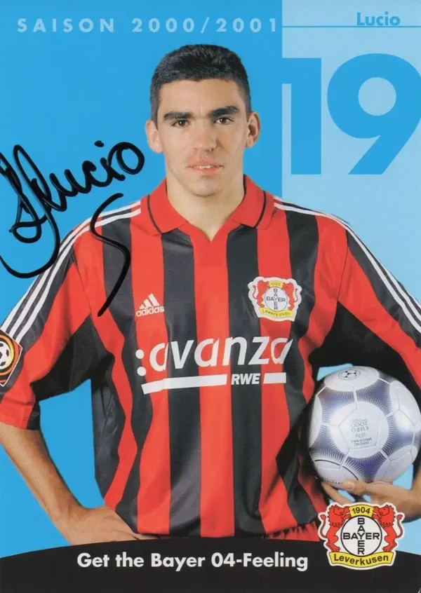 LUCIO - original signierte Autogrammkarte Bayer 04 Leverkusen signed