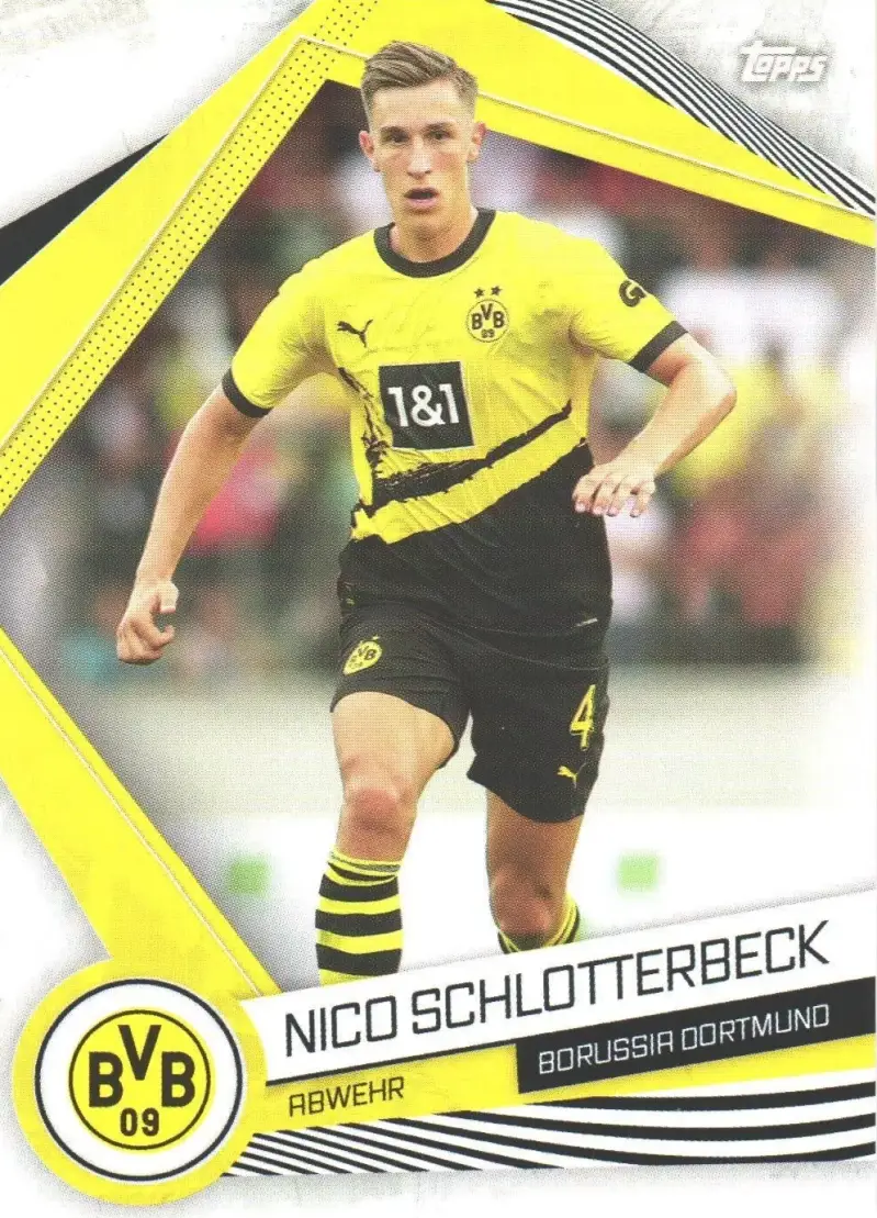 Nico Schlotterbeck – Base Card – 2023-24 Topps Borussia Dortmund Fan Set #2