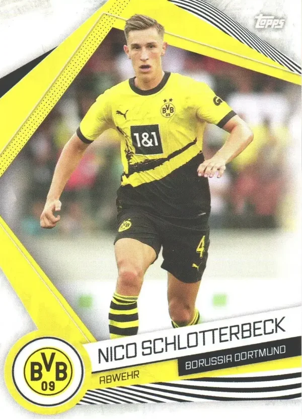 Nico Schlotterbeck – Base Card – 2023-24 Topps Borussia Dortmund Fan Set #2