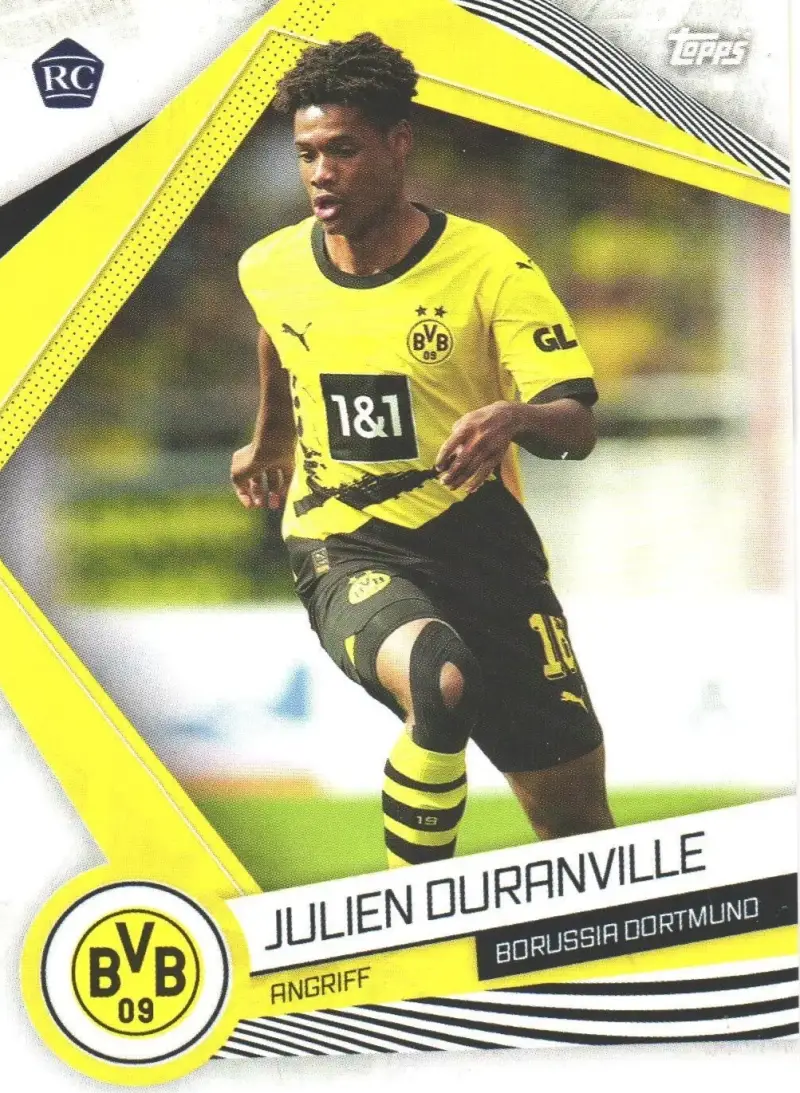 Julien Duranville – Rookie Card – 2023-24 Topps Borussia Dortmund Fan Set #17