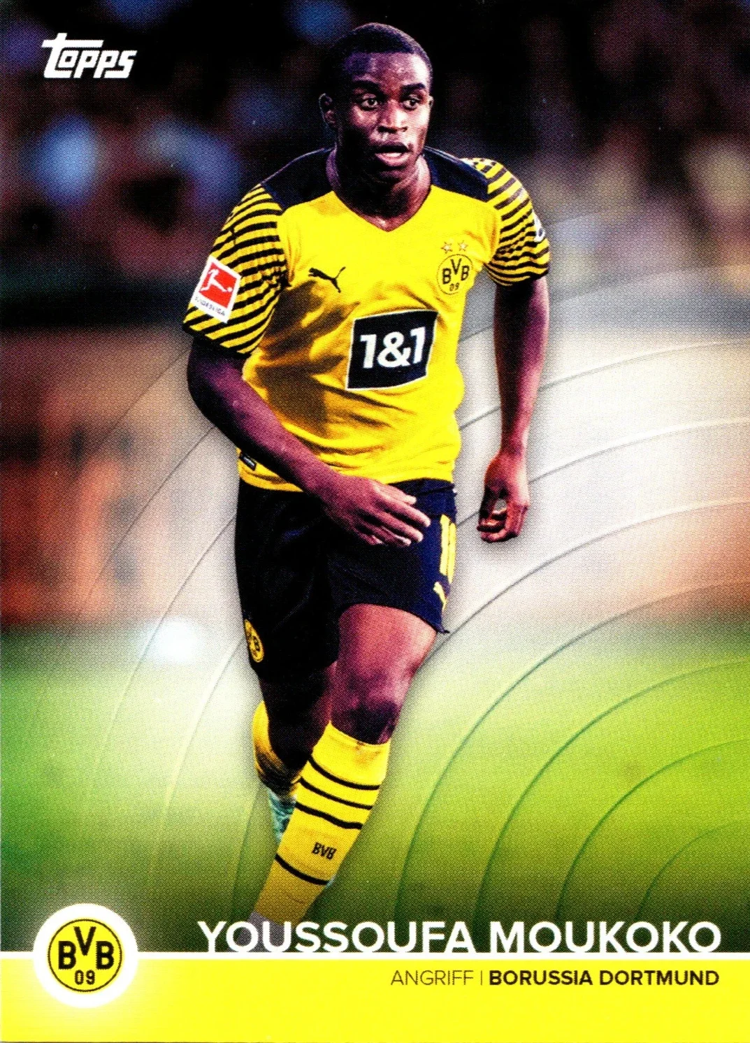 Youssoufa Moukoko – Team Squad (Base) – 2021-22 Topps Borussia Dortmund Official Team Set #BVB-YM
