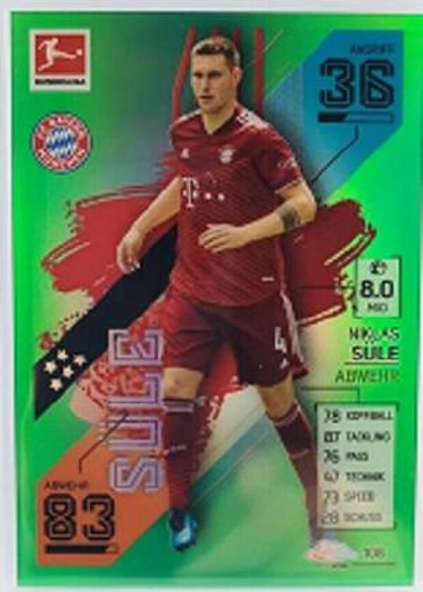 Topps Match Attax Chrome Green Refractor 2021-22 Niklas Süle  #108 63/99
