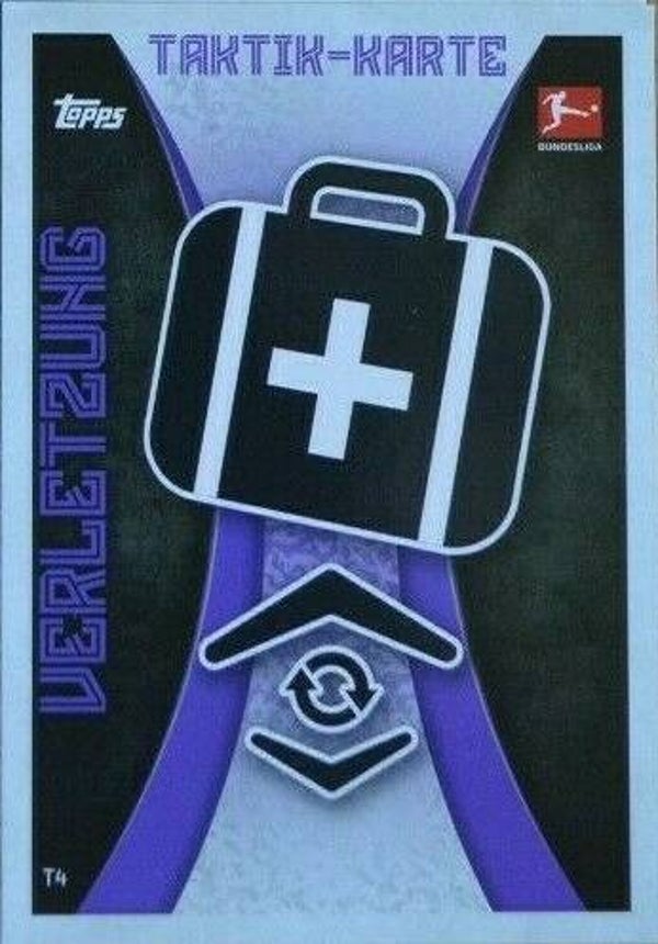 T4.  Verletzung- Taktik Karten  - Match Attax 2021/22 Bundesliga