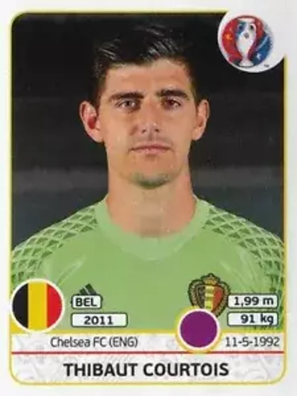 Sticker 465 - Thibaut Courtois - EM 2016