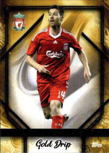 Xabi Alonso – Gold Drip – 2023-24 Topps Liverpool FC Team Set #47