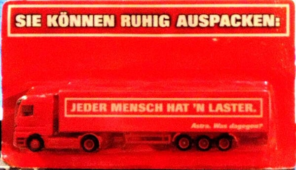 Astra Werbung, , Astra LKW,  - Jeder Mensch hat ´n Laster