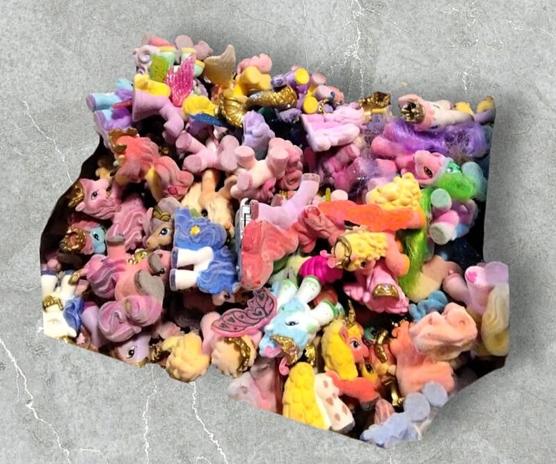 10stk FILLY PFERDE MEERJUNGFRAU-EINHORN-GLITZER- BABYS-ELFEN-MIX-BESPIELT