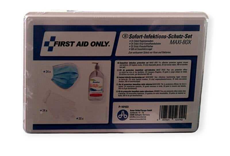 First Aid Only Hygiene-Set – 73-teiliges Schutz- & Desinfektions-Kit