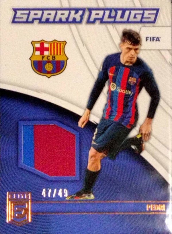 Pedri #SP-PED (2022 Panini Donruss Elite FIFA Spark Plugs Relics)