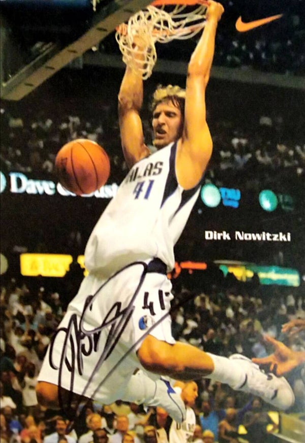 Dirk Nowitzki Orig Autogramm signiert Basketball Legende