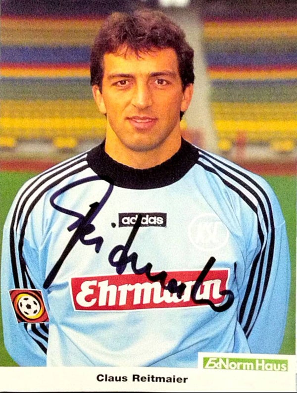 Claus Reitmaier KSC Fussball -Autogramm Autograph signiert