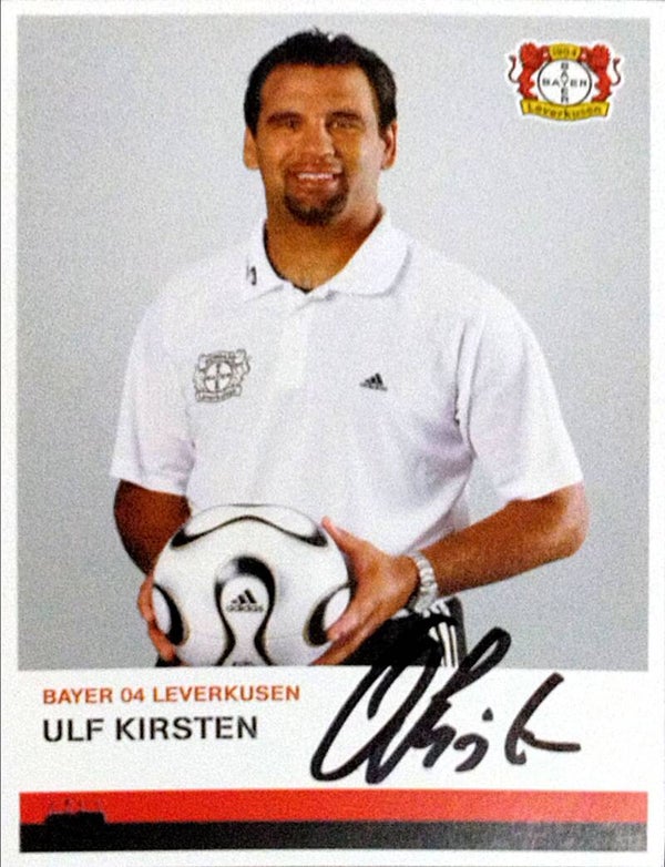 Ulf Kirsten Autogrammkarte Bayer Leverkusen 2006-07 Original Signiert