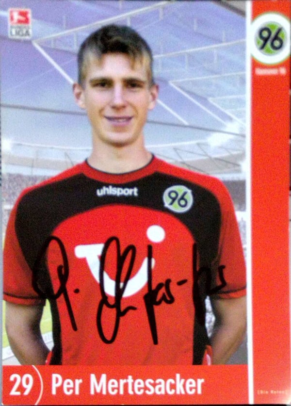 Per Mertesacker Original Autogrammkarte Hannover 96