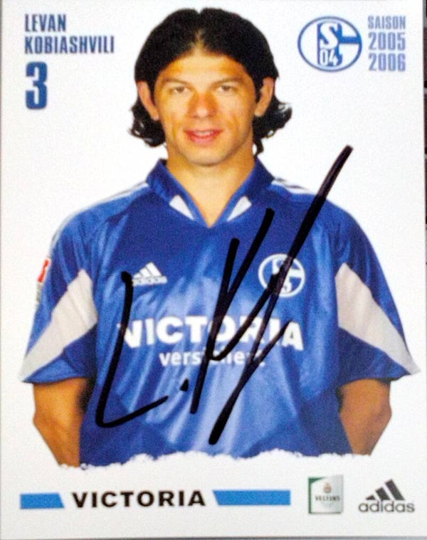 Levan Kobiashvili FC Schalke 04 - ORIG. AUTOGRAMMKARTE