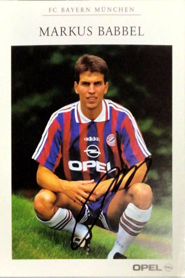 Markus Babbel 1996/97 FC Bayern München Fußball Autogrammkarte original signiert