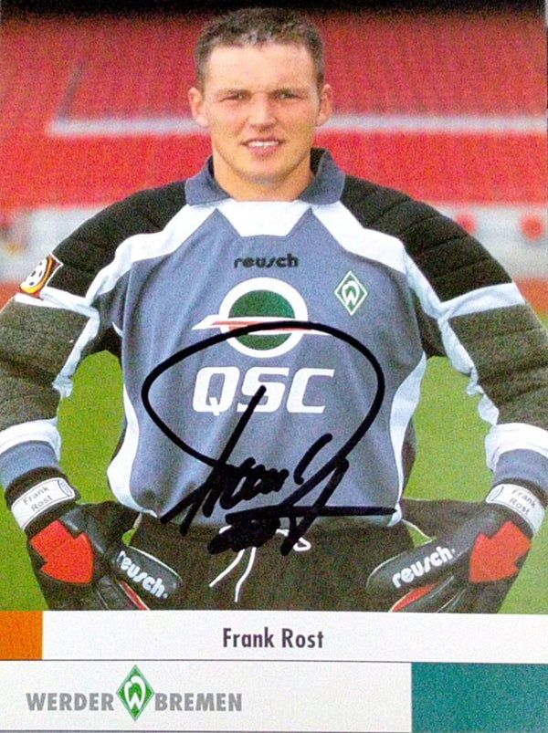 Frank Rost -original signierte Autogrammkarte