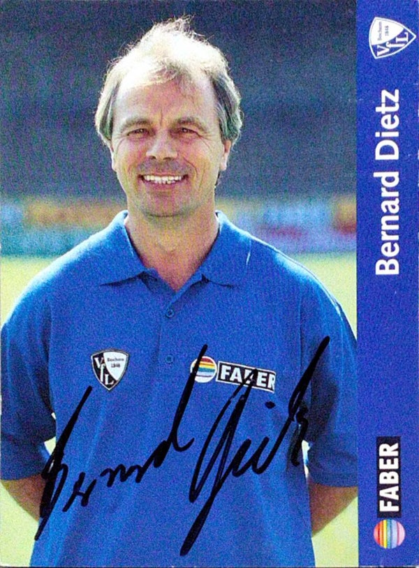 Bernard Dietz Autogrammkarte VFL Bochum 1997-98 Original Signiert