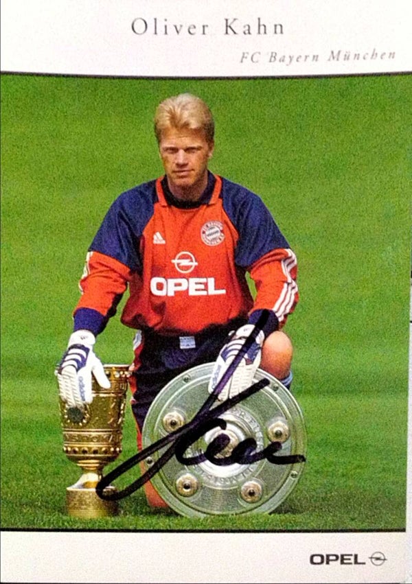 Oliver Kahn - Autogrammkarte original signiert