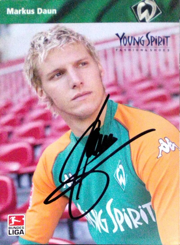 Markus Daun 2003/2004 SV Werder Bremen Fußball Autogrammkarte original signiert