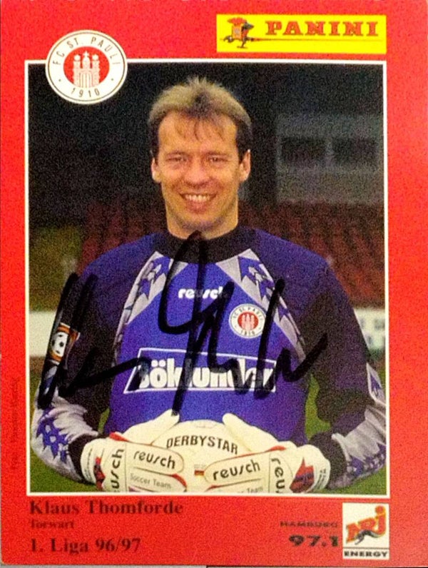 Klaus Thomforde FC St.Pauli 1996-97 Original Signiert
