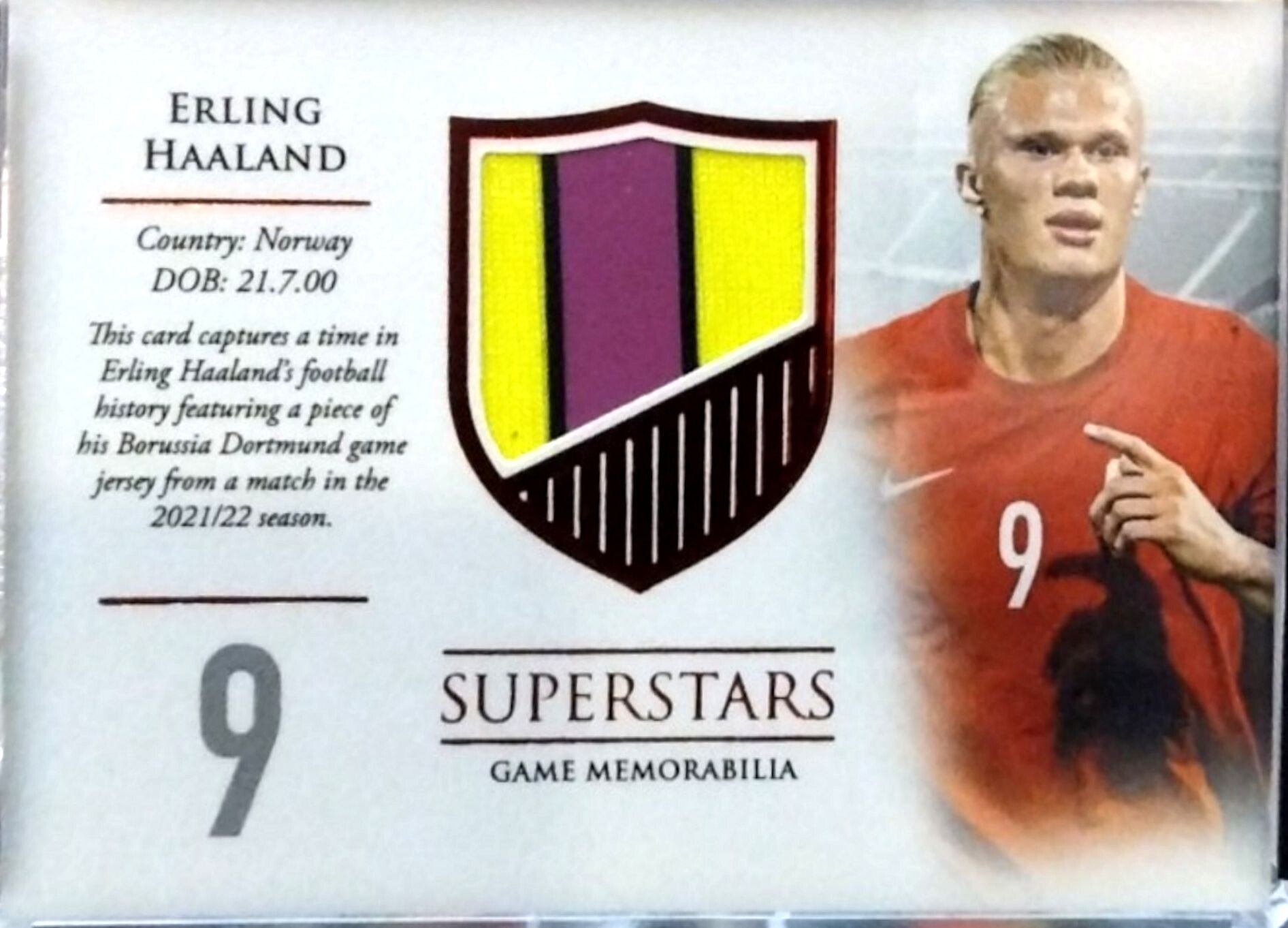 Erling Haaland "Superstars" Ruby – Futera Unique Nostalgia 2024 (Limitiert /4)