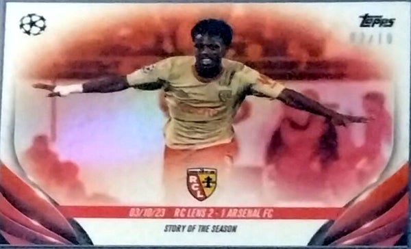 Elye Wahi (RC Lens) – Story of the Season – 2023-24 Topps UEFA Club Competitions #SOTS-10