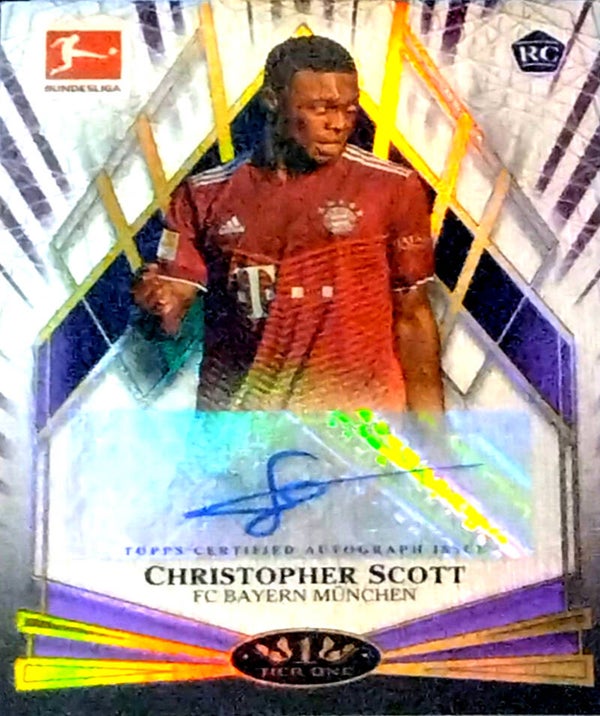 Christopher Scott – Young Gold Autographs (Purple Parallel) – 2021-22 Topps Tier One Bundesliga #YGA-CSC