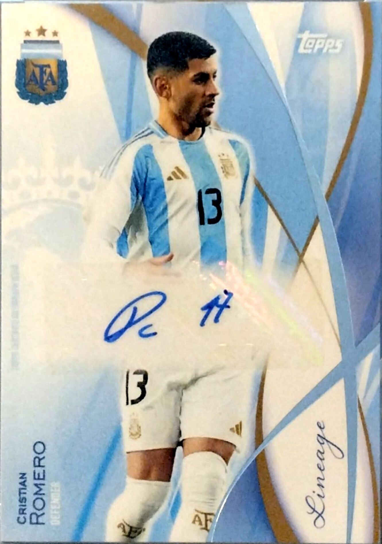 Cristian Romero – Certified Autograph – 2024 Topps Lineage Argentina #IA-CR