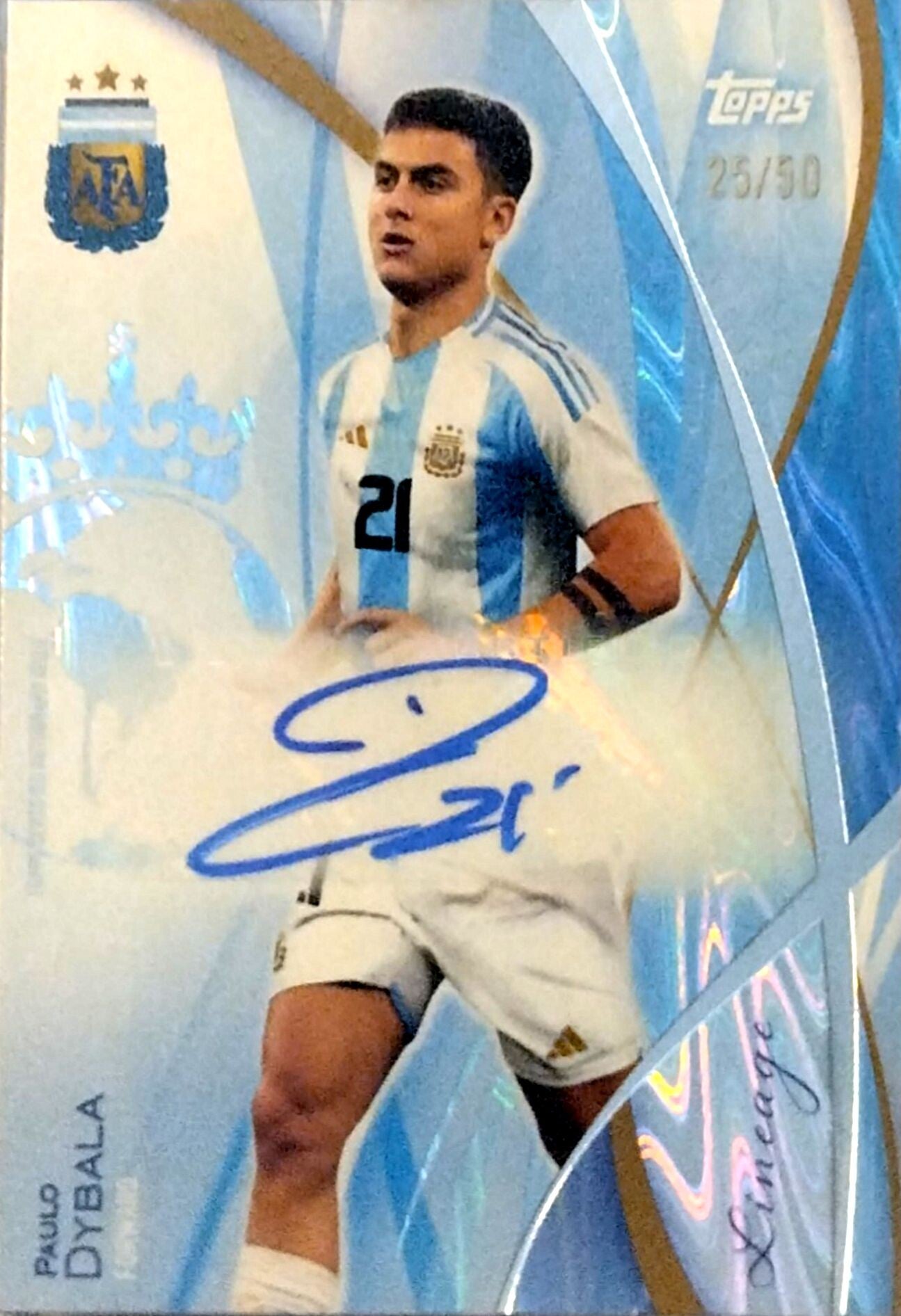 Paulo Dybala – Certified Autograph (Blue Parallel) – 2024 Topps Lineage Argentina #IA-PD