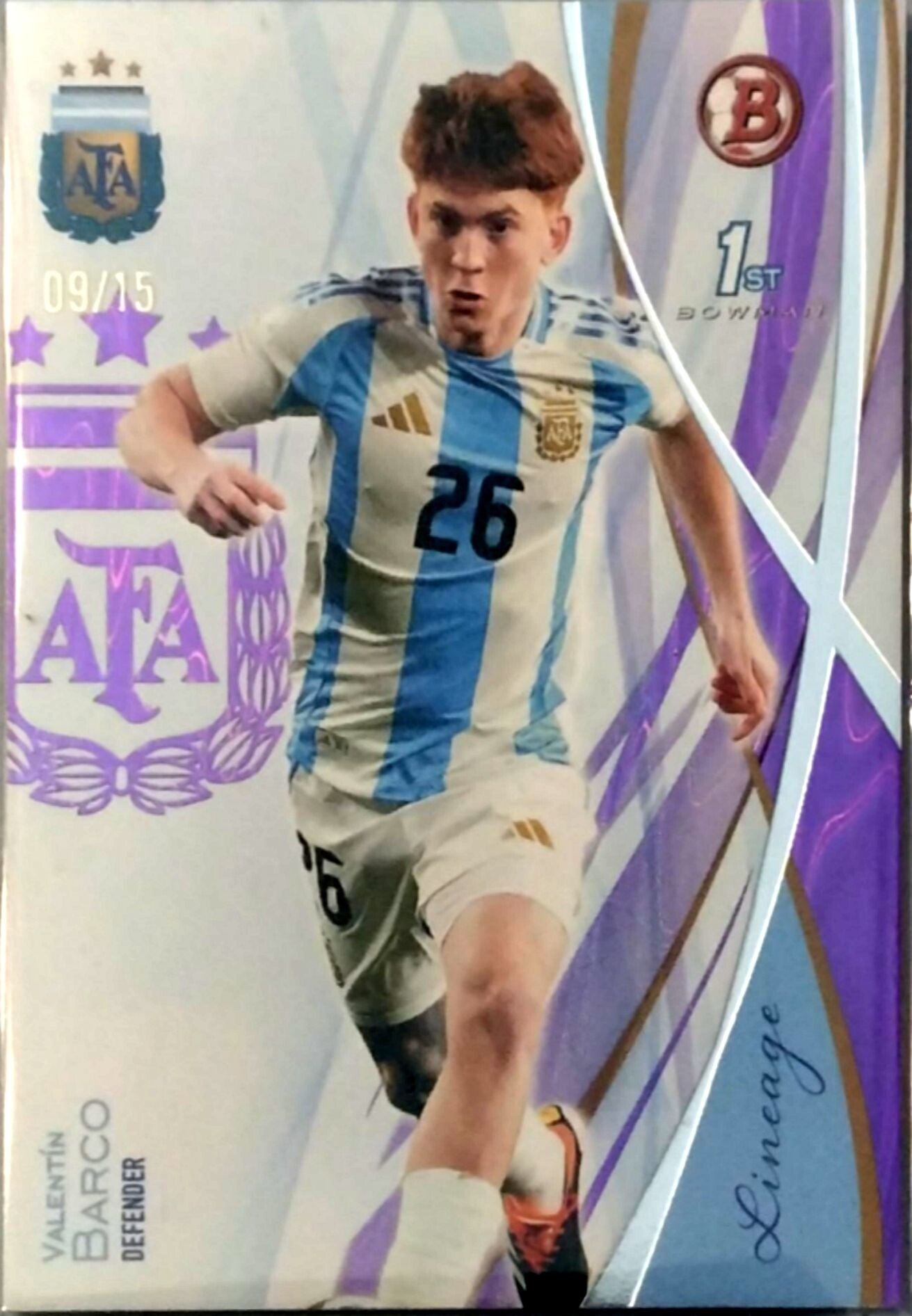 Valentín Barco – Purple Parallel – 2024 Bowman Lineage Argentina #2