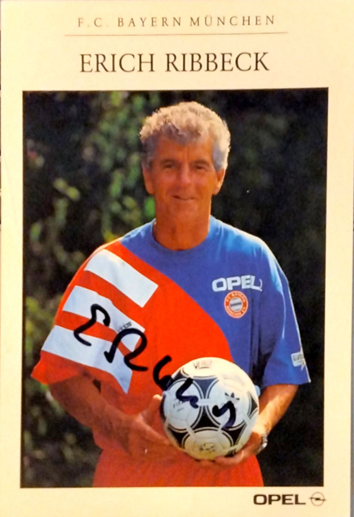 Erich Ribbeck- FC Bayern München Autogrammkarte 1992-93 original signiert
