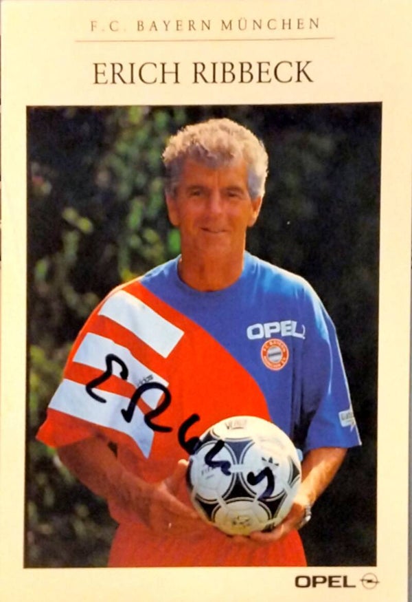 Erich Ribbeck- FC Bayern München Autogrammkarte 1992-93 original signiert