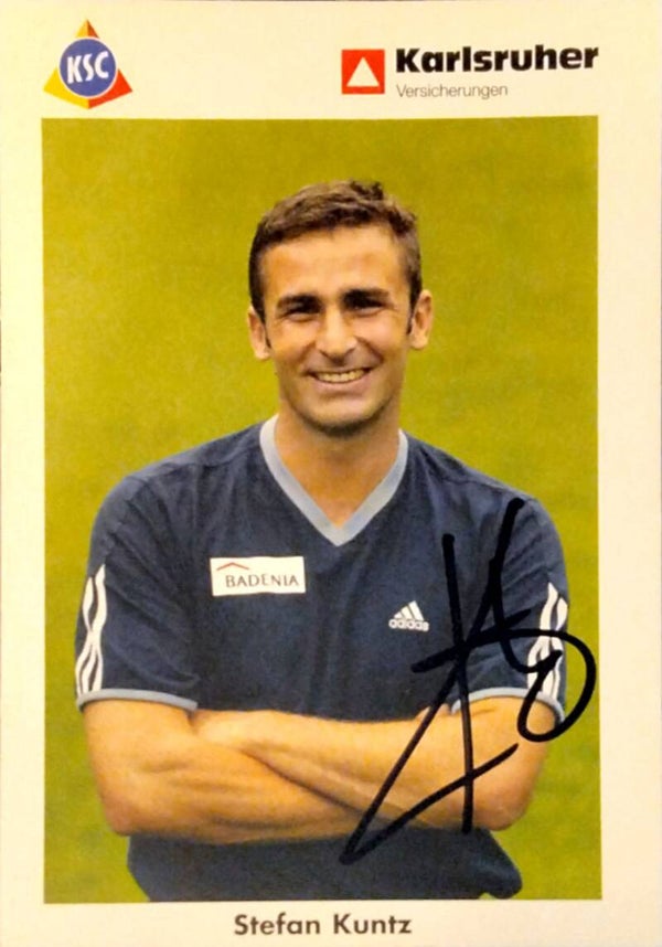 Stefan Kuntz Autogrammkarte Karlsruher SC 2000-01 Original Signiert