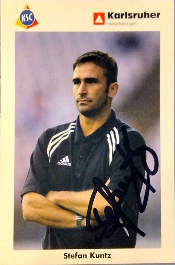 Stefan Kuntz Autogrammkarte Karlsruher SC 2000-01 Original Signiert