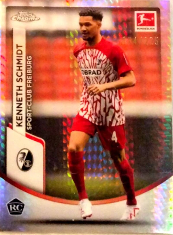 Topps Bundesliga Chrome 2023/24 – Kenneth Schmidt RC – Prism Refractor, #174/225 – SC Freiburg