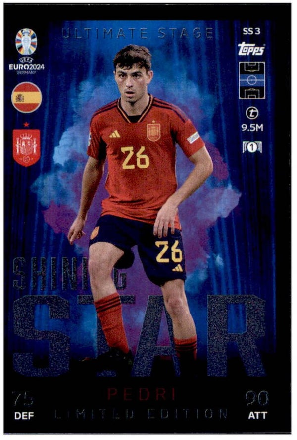 SS LE 3 - Pedri - Shining Star - TOPPS UEFA EURO 2024 Match Attax