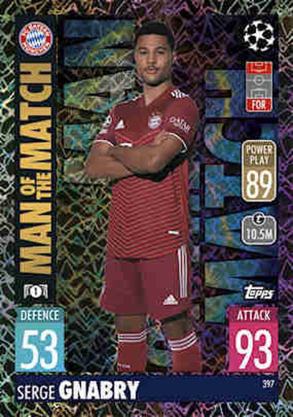 397 - Serge Gnabry - Man of the Match - MACL21/22
