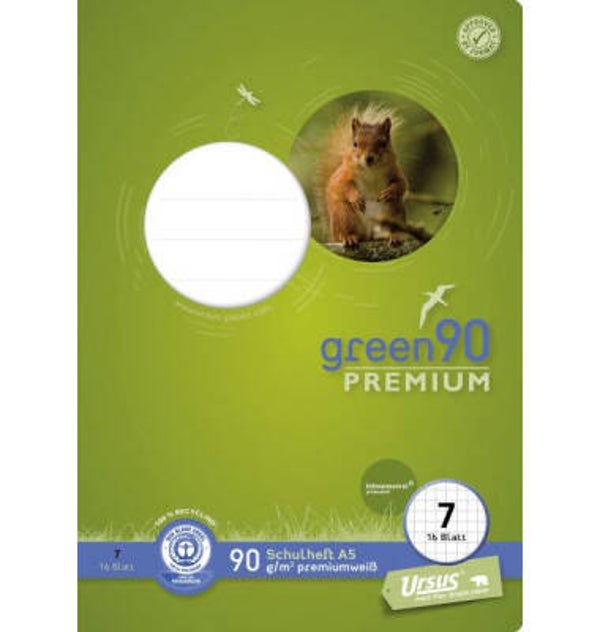 Ursus Schulheft 040780007 Schulheft, Lineatur 7 / Lineatur 7, A5, 90g, rot, 16 Blatt / 32 Seiten