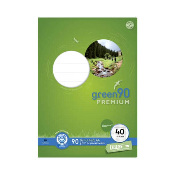 Staufen Heft LIN40 A4 16 Blatt 5mm kariert Umrandung 90g