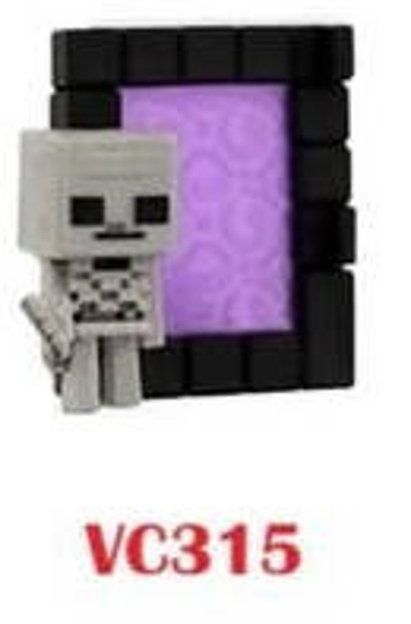Kinder Joy Minecraft (2026) Sammelfigur/Assembly – Skelett mit Netherportal / Skeleton with Nether Portal (VC315)