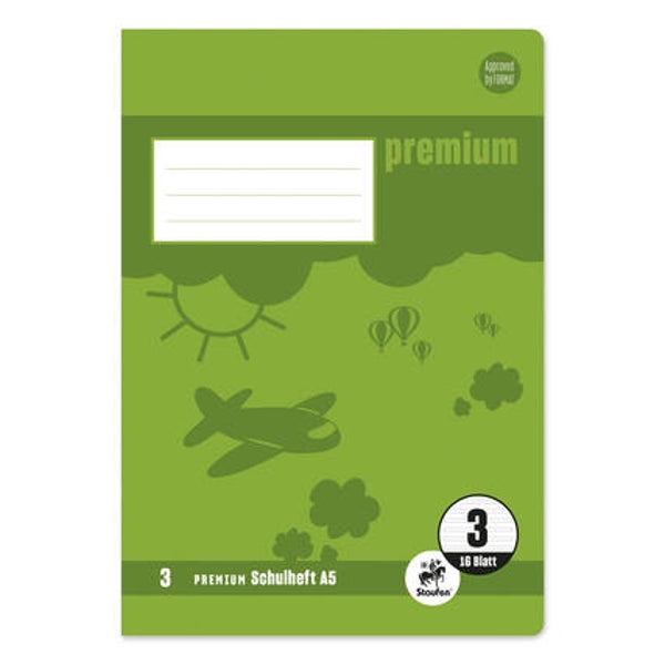 Staufen Schulheft PREMIUM Academy DIN A5 liniert Lineatur 3 16 Bl.