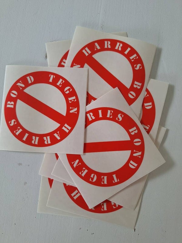 Sticker Bond tegen Harries (10 stuks)