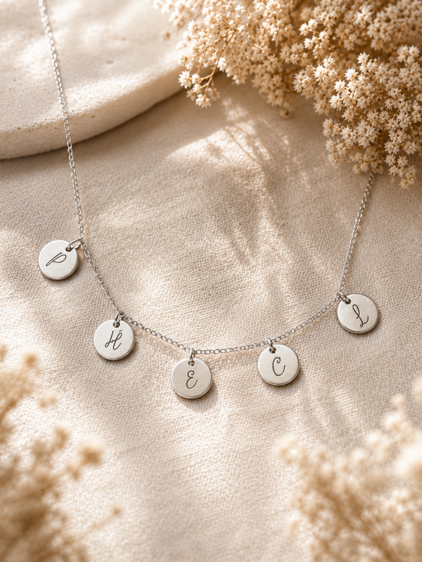 Personalisierte Kette mit Initialen