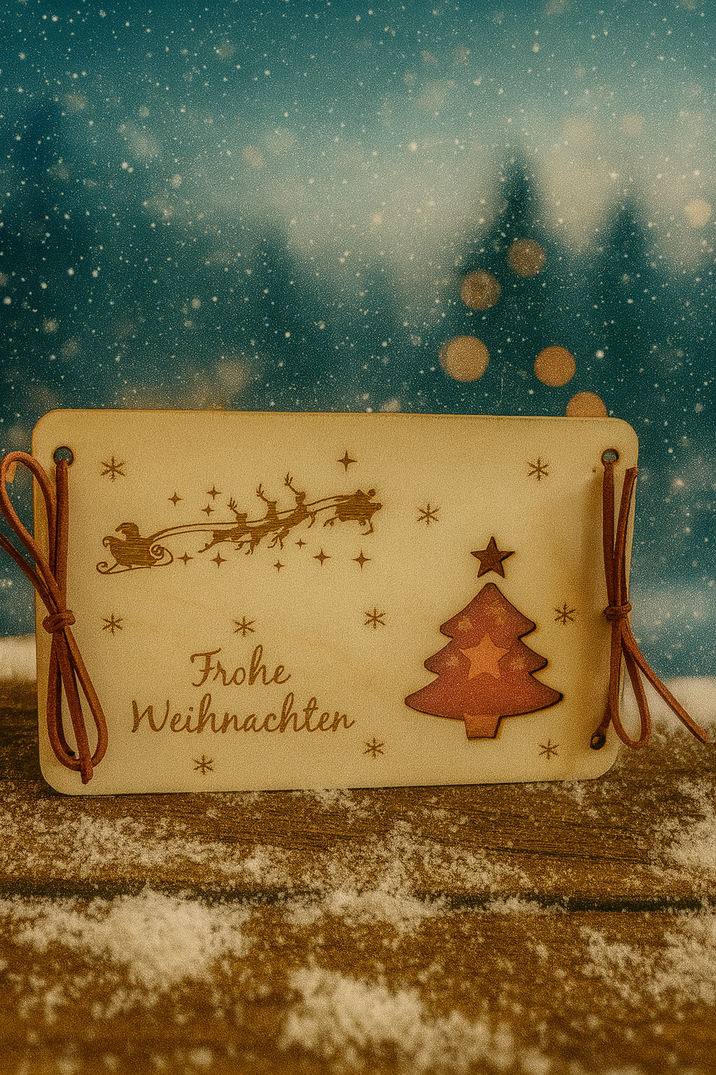 Holzkarte „Tannenbaum“