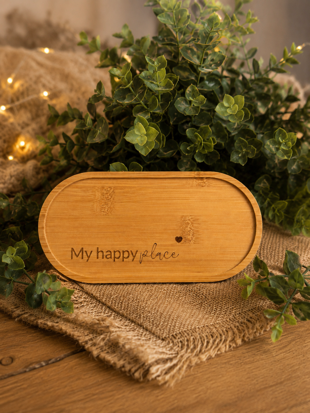 My Happy Place – Bambus-Tablett