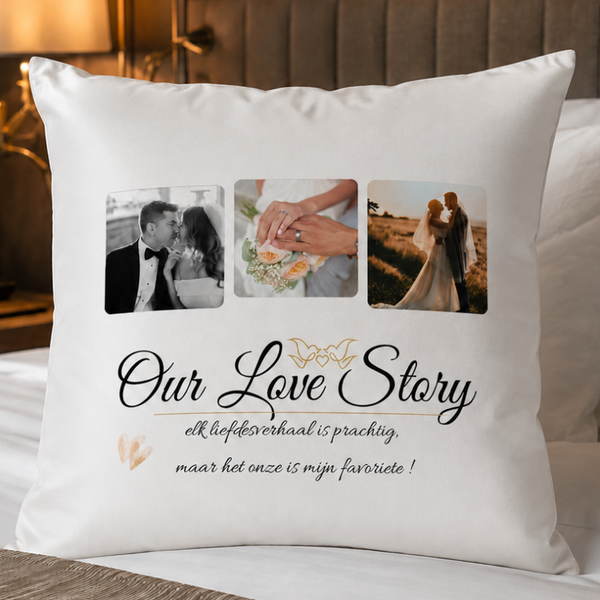 Kussen 45x45 - 2 zijden - Love story